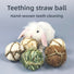 Rabbit teething grass ball straw teething toy woven ball rabbit guinea pig chinchilla chewing boring bunny toy
