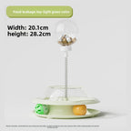 Cat toy petal tumbler teaser wand - interactive fun for kittens & cats - self-play, treat dispensing, and anti-boredom - pet toy