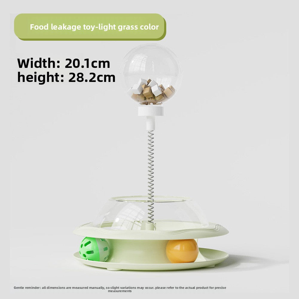 Cat toy petal tumbler teaser wand - interactive fun for kittens & cats - self-play, treat dispensing, and anti-boredom - pet toy