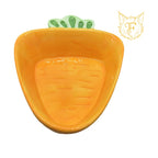 Pet creative carrot food bowl anti-tip rabbit chinchilla neutral ceramic anti-bite cartoon food box