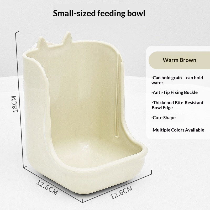 Two-in-one rabbit food bowl and trough, fixed food bowl, rabbit food, feed box, grass rack, hamster, chinchilla, one piece