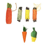 Pet toy dental chews & teething sticks combo set - hamster & rabbit teething kit (6-piece set)
