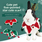 Pet bunny christmas decorative clothes rabbit scarf cat dog bib teddy bichon small dog scarf