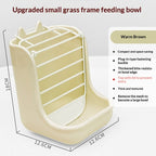 Two-in-one rabbit food bowl and trough, fixed food bowl, rabbit food, feed box, grass rack, hamster, chinchilla, one piece