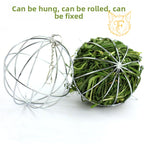 Factory direct 8cm pet grass ball holder - pet supplies wire grass ball stand - suitable for rabbits, chinchillas, and guinea pigs - rabbit cage accessory