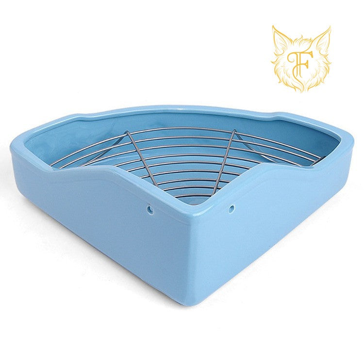 Rabbit toilet overweight anti-turning anti-bite ceramic triangle pentagon toilet chinchilla toilet squirrel large urinal