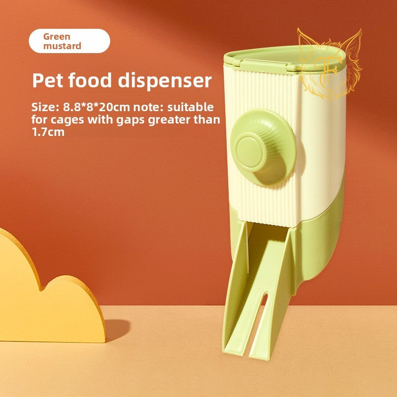 Jessie pet feed dispenser feeder rabbit chinchilla guinea pig supplies food dispenser feeder fixed