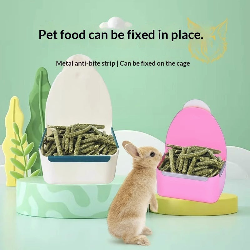 Pet rabbit food bowl hanging anti-turning and anti-biting food bowl fixed food bowl chinchilla guinea pig rabbit food box bowl