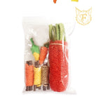 Pet toy dental chews & teething sticks combo set - hamster & rabbit teething kit (6-piece set)