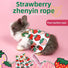 Pet rabbit leash cute strawberry vest style clothes rabbit leash anti-breakout pet leash pet rabbit clothes