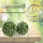 Factory direct 8cm pet grass ball holder - pet supplies wire grass ball stand - suitable for rabbits, chinchillas, and guinea pigs - rabbit cage accessory