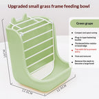 Two-in-one rabbit food bowl and trough, fixed food bowl, rabbit food, feed box, grass rack, hamster, chinchilla, one piece