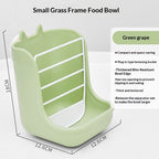 Two-in-one rabbit food bowl and trough, fixed food bowl, rabbit food, feed box, grass rack, hamster, chinchilla, one piece